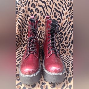 Soda doc marten look alike burgundy brand new WOT
